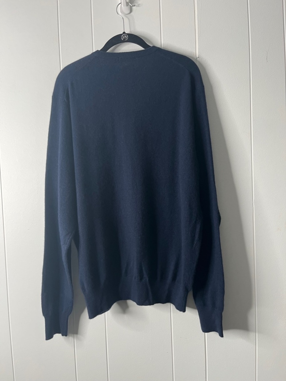 Peter Millar Navy Blue V-Neck 100% Cashmere Sweater Men's L - Picture 2 of 8